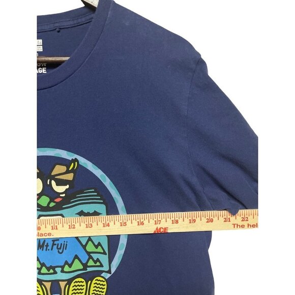 Uniqlo Mt. Fuji Nippon Omiyage Blue Graphic T-Shirt Size Large - Picture 5 of 9